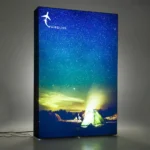 parete popup illuminata led display