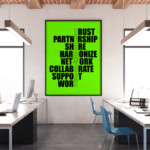 poster fluo neon affissioni verde