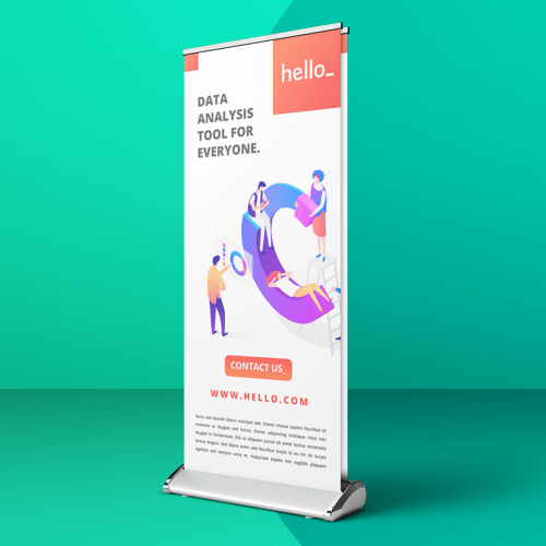 roll up bifacciale banner avvolgibile