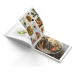 a book with images of food on it fotolibro copertina rigida cartonato