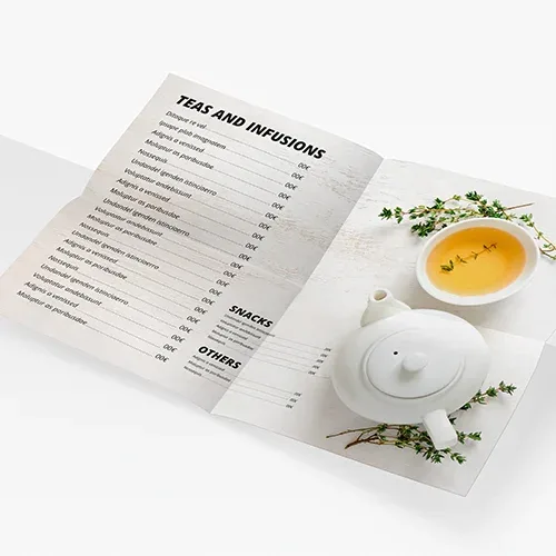 menu piega croce pieghevole