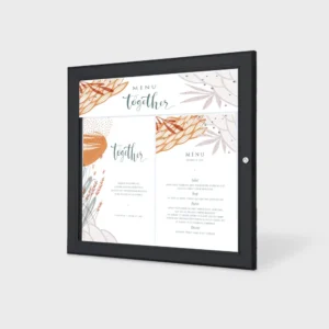 Bacheca menu nera da esterno