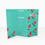 menu fisarmonica quadrato rettangolare