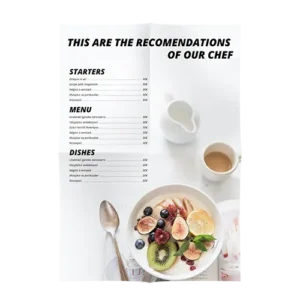 menu piega croce pieghevole