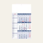 Calendario memo 3 mesi trittico muro