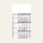 Calendario memo 3 mesi trittico muro
