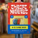 a woman holding a Poster A1