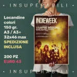 a woman holding a poster Locandine A3 Insuperabili 200
