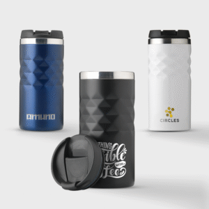 Tazza Geometrica RCS in Acciaio Riciclato | 280 ml tazza termica acciaio mug 280 ml tre tazze di caffè moderne