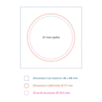 Spille da 37 mm metallo latta template