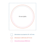 Spille da 75mm metallo latta template