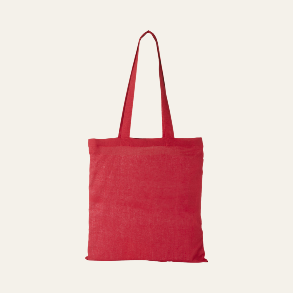 Borsa in cotone Perù 180g tote manici lunghi rossa